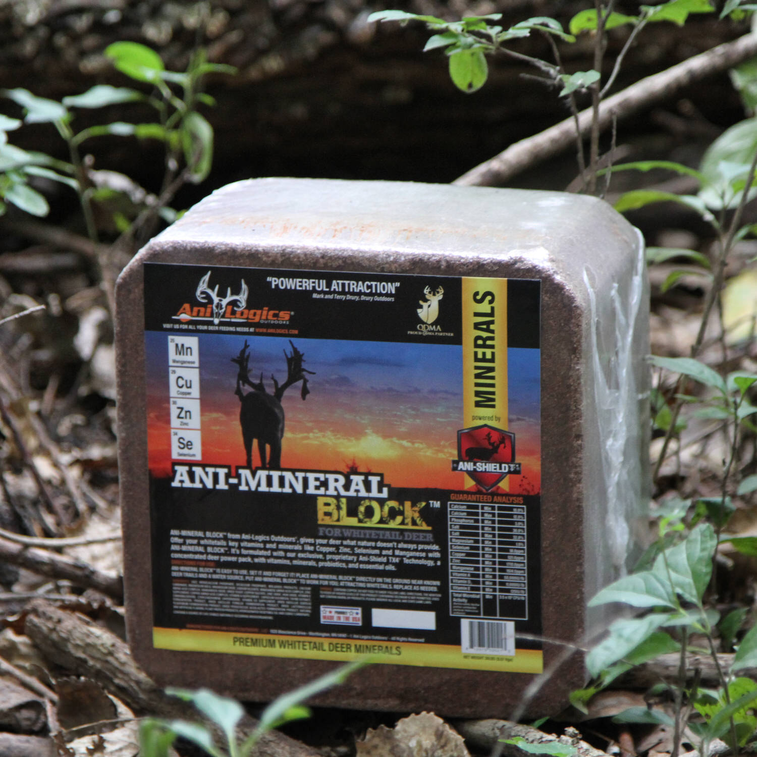 Ani-Mineral Block sitting on the ground