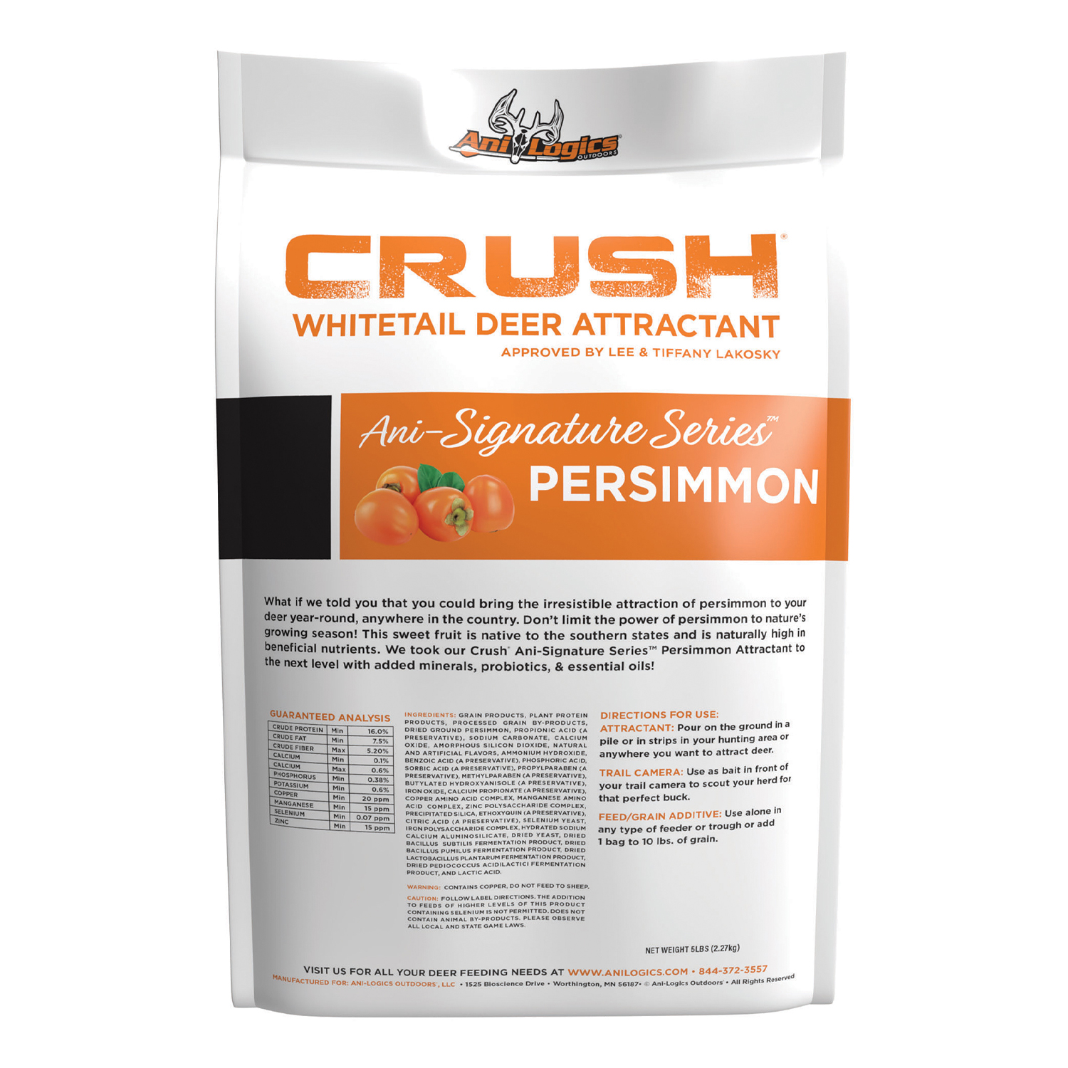 CRUSH Persimmon Granular Attractant bag - back