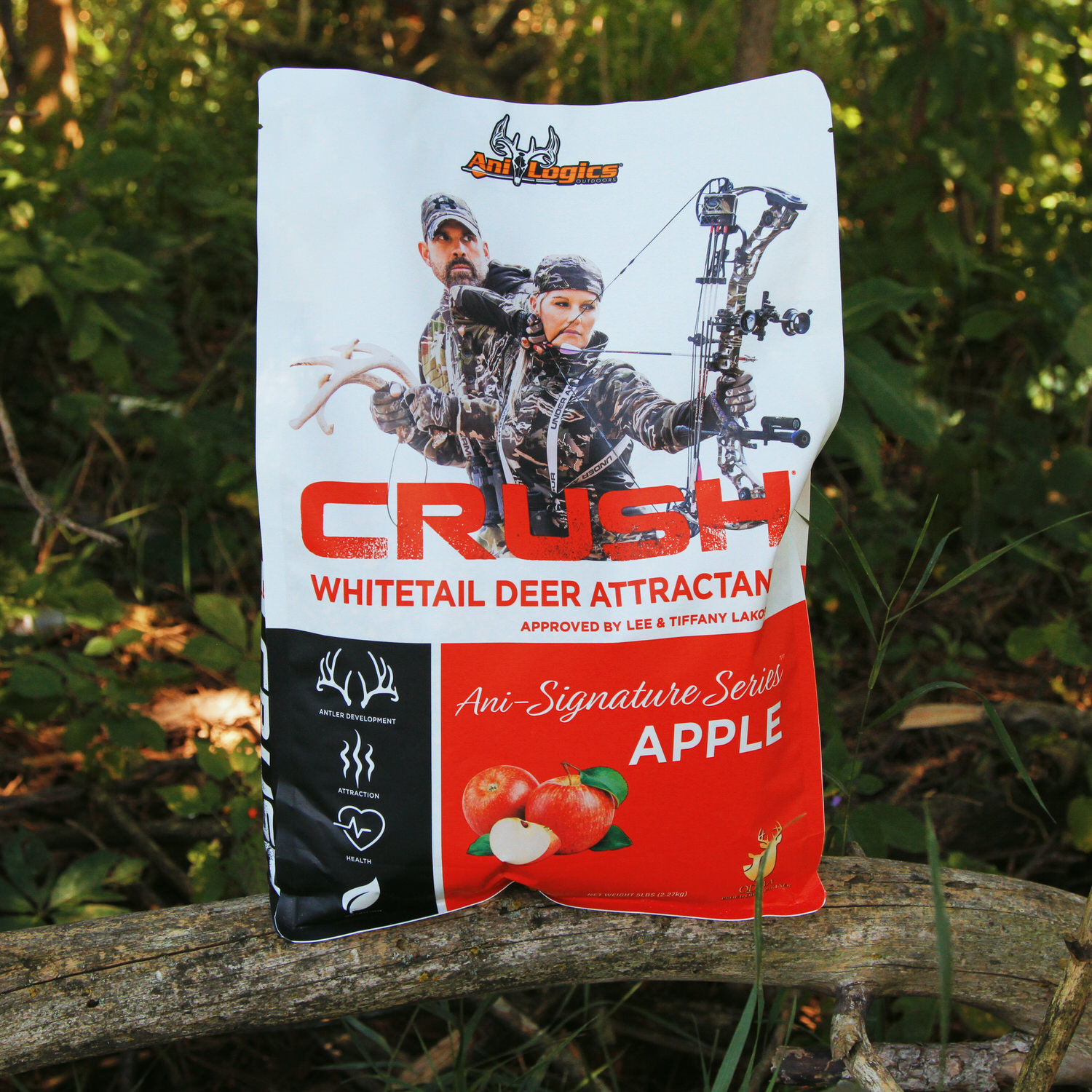 Bag of CRUSH Apple Granular on a branch