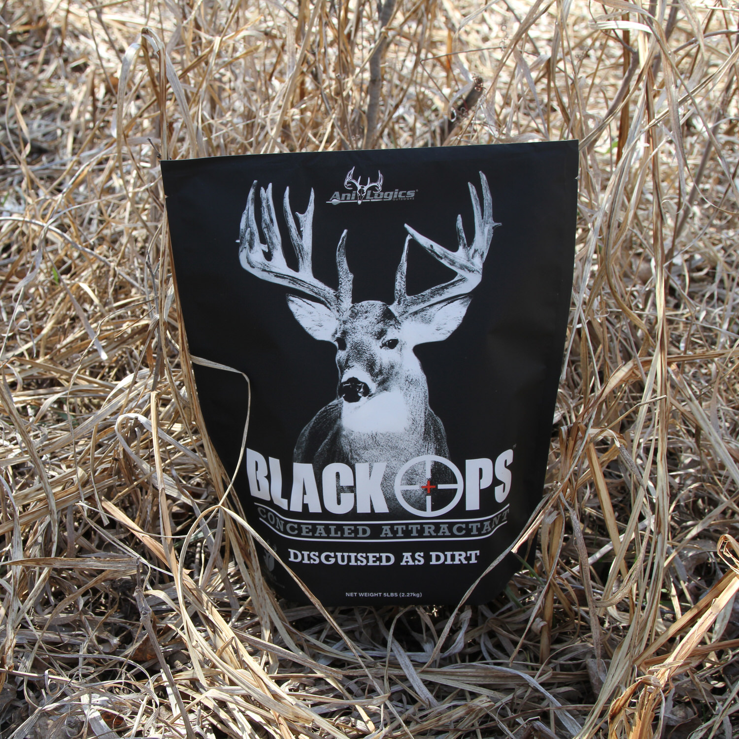 Black Ops Granular Attractant 5 lb bag - in a field