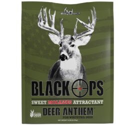 Front bag of Black Ops Deer Anthem Molasses Granular Attractant - 5 lb