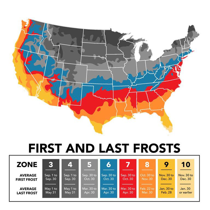 Frost Zone Map