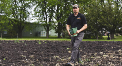 Tim Neuman seeding one of his fall food plots