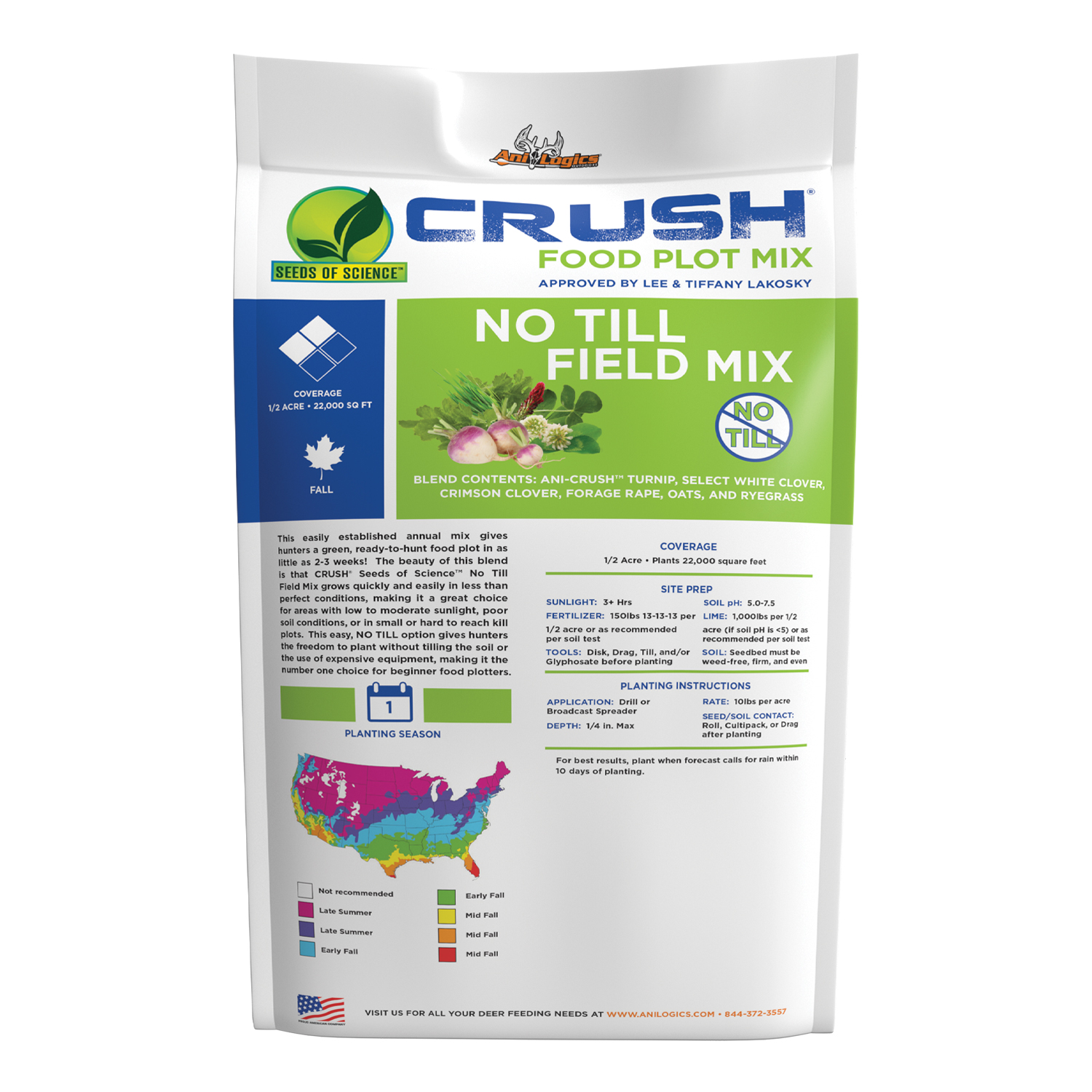 CRUSH No Till Field Mix Bag - Back