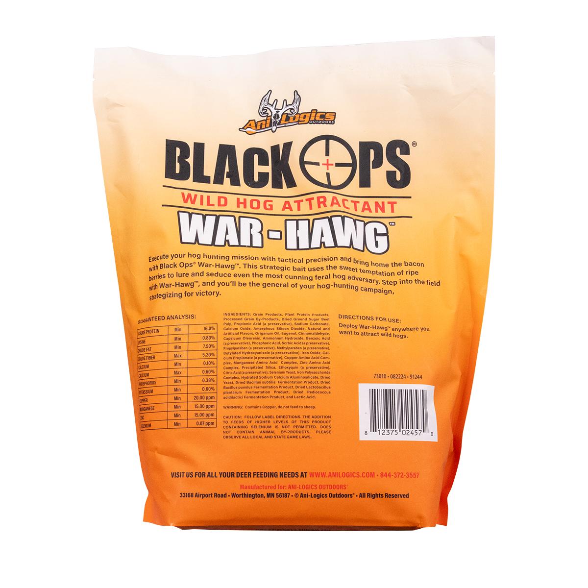 Black Ops War-Hawg Granular Attractant bag - back